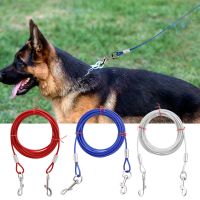 【LZ】 3M Steel Wire Dogs Double Leashes Anti-bite NonTangle Pet Outdoor Picnic Camping Walking Belt Strap Lead Leash 3 Colors