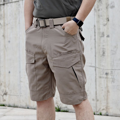 【COD】กางเกงขาสั้นคาร์โก้ผู้ชาย กางเกงคาร์โก้แบบกันน้ำสำหรับบุรุษ ทหาร กองทัพบก กางเกงคาร์โก้ กางเกงขาสั้นที่จำเป็นสำหรับกิจกรรมกลางแจ้ง📣