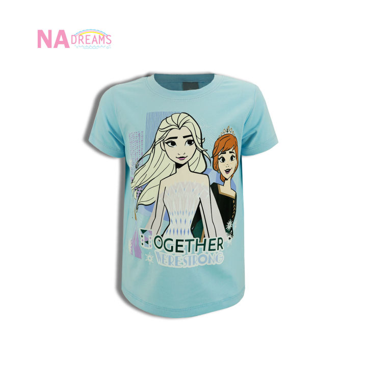 disney-เสื้อคอกลม-ผ้าคอตตอนสแปนเด็กซ์-cotton-ผสม-spandex-ลาย-โฟรเซ่น-frozen-เนื้อผ้าดีนุ่มมากจาก-nadreams-เนื้อผ้าดี-นุ่มมาก