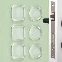 Transparent Soft Silicone Wall Protector Door Handle Bumper Protective Plug Non-slip Self-adhesive Round Doors Stop Muffler