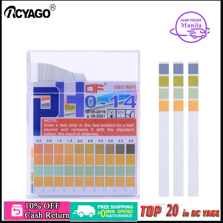 Ready Stock】RCYAGO 100 Strips/box PH Test Strips Full Range ...