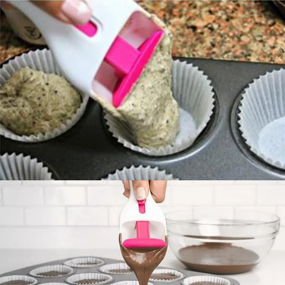 Cake Batter Scoop Can Push Labor-saving Cupcake Spoon Cake Batter