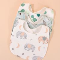 【DT】hot！ 3PCS Baby Feeding Drool Bib New Cotton Infants Saliva Soft Burp Newborn Toddler Kids Boys Bibs