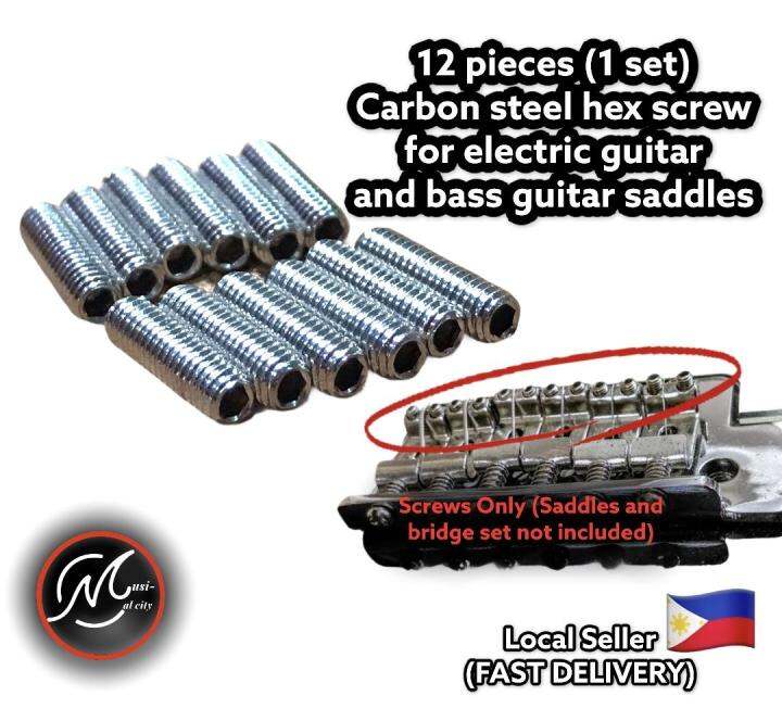 Saddle Height adjustment bridge screw for electric guitar and bass