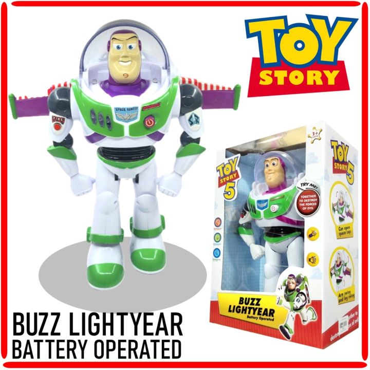 buzz-lightyear-บัส-ไลท์เยียร์-โมเดลของเล่นbuzz-lightyear-toy-story-สู่ความเวิ้งว้างอันไกลโพ้น-เดินได้มีไฟ-มีเสียง-กางปีกได้-ขยับแขนได้