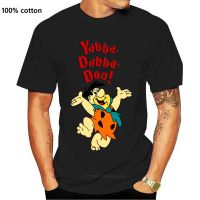 Cartoon Movie the Flintstones and Muttley Dog Graphic Print Mens Cotton Crew Neck Short Sleeve T-Shirt Valentines Day gift