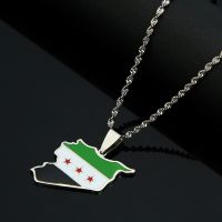 Syria Map Flag Pendant Necklaces Fashion Syrians Women Men Cute Jewelry Cables