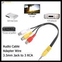 RUANEHAN มืออาชีพ ชายกับหญิง วิทยากร แจ็ค 3.5 มม. ถึง 3 RCA สาย AV สายอะแดปเตอร์ สายสัญญาณเสียง