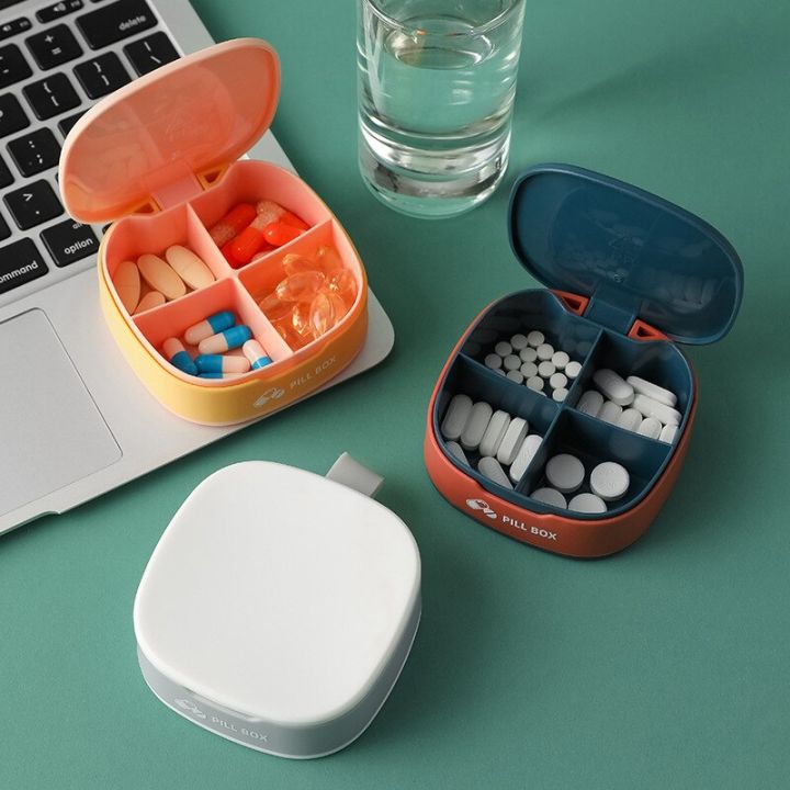 1-pcs-pill-case-for-tablets-4-gird-medicine-pills-organizer-drug-capsule-plastic-storage-box-divider-weekly-travel-pill-cutter-medicine-first-aid-st