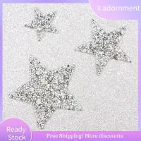 X ADORNMENT หลายขนาด ตกแต่งเสื้อผ้า ลวดลายดาว งานฝีมือ DIY สติ๊กเกอร์รูปดาวห้าแฉก เครื่องประดับเสื้อผ้า โปรแกรมแก้ไขด่วน แพทช์ Rhinestone