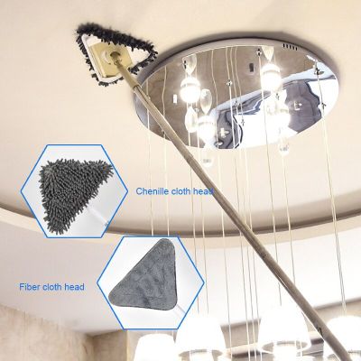 Triangle Mop Lengthen Glass Ceiling Cleaning Mop Squeegee Retractable Car Window Glass Floor Wiper Household Cleaning Tools