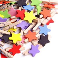 [HOT 2023] 50PCS น่ารักคลิปไม้ที่มีสีสันภาพคลิป Clothespin คลิป DIY Craft สำหรับคริสต์มาสของตกแต่งงานแต่งงานบ้านปาร์ตี้