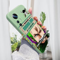 เคส PMP สำหรับ Xiaomi MI 12T XIAOMI 12T Pro รูปการ์ตูนสุดเจ๋ง Zoro เคสโทรศัพท์รูปแบบขอบสี่เหลี่ยมปลอกซิลิโคนเหลวคลุมทั้งหมดเคสป้องกันกล้อง