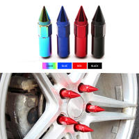 20pcs การปรับเปลี่ยนรถล้อ Nuts m12 * 1.5 m12 * 1.25 อลูมิเนียม 60mm Extended Tuner Spike Lug Nuts รถอุปกรณ์เสริมสำหรับ Chevrolet-lihanrui