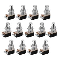 13Pcs SPST Momentary Soft Press Foot Switch Normally Open 2 PIN Stomp Box Push Button Footswitch for Guitar Pedal