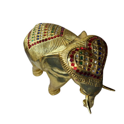 pw01-ช้างแกะสลักด้วยไม้สักตกแต่งด้วยทองคำเปลวใหญ่-1-ตัว-6x12x12-นิ้ว-ตุ๊กตาไม้-ตุ๊กตา-ตุ๊กตารูปสัตว์-หุ่นไม้-งานหัตกรรม-ของขวัญงานมงคล