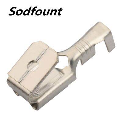 【CC】✷  50pcs 6.3mm 4.8mm Anti-back Self-locking Plug 250 Cold-Pressed Terminal Block Wire Joint