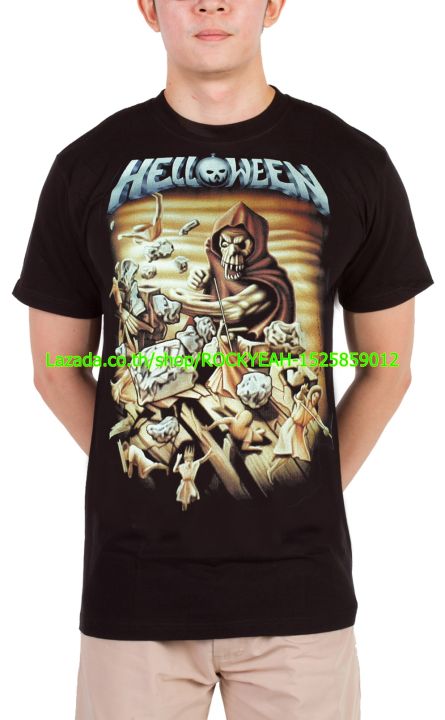 เสื้อวง-helloween-เสื้อเท่ห์-แฟชั่น-เฮลโลวีน-ไซส์ยุโรป-rdm967