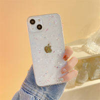 【 Cw】luxury Glitter เคสศัพท์โปร่งใสสำหรับ 13 12Mini 11 13 Pro Max X XR 7 8 Plus SE Bling Soft TPU อีพ็อกซี่ฝาหลัง Funda