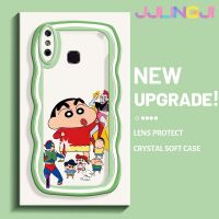 Jjlingji เคสสำหรับ Infinix Smart 4เคส X653 4C อัจฉริยะเครยอนชินจังน่ารักมาการอนขอบคลื่นเคสมือถือกันกระแทกแบบใสนิ่มเคสโปร่งใสลายกล้องถ่ายรูปความคิดสร้างสรรค์ซิลิกาเจลฝาครอบป้องกัน