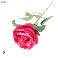 ?【Lowest price】HOMA ดอกกุหลาบทำจากผ้าไหมเทียมสวยงามช่อดอกไม้ขนาดใหญ่ของตกแต่งโต๊ะในงานแต่งงานที่บ้าน1ชิ้น