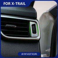 ภายในเครื่องปรับอากาศระบายอากาศปรับเลื่อมตัดสติกเกอร์สำหรับนิสสัน X-TRAIL Xtrail X เส้นทาง Rogue T32 Q Ashqai J11 2014-2020