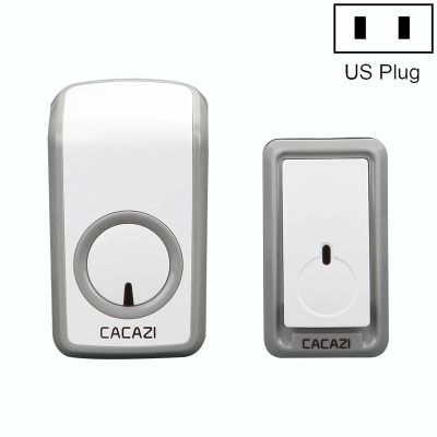 CACAZI กระดิ่งประตูรีโมทคอนโทรลกริ่งประตูไร้สายสมาร์ทโฮม W-899สไตล์: US Plug