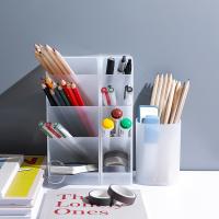 Multifunctional Creative Desktop Organizer Pen Holder Makeup Storage Box School Office Accessories Stationery Organizers