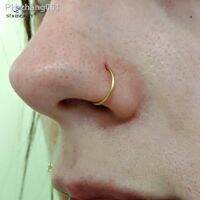 1pc Bendable 0.8x6/8/10mm Fake Nose Ring Hoop Helix Piercing Conch Nostril Piercing Labret Lip Ring Pircing Cartilage Earring