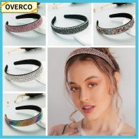 OVERCO เครื่องประดับผมที่คาดผมแต่งหน้าเครื่องประดับผมสำหรับล้างหน้าสปาที่คาดผมแถบคาดศรีษะเพชรเทียมแวววาวคริสตัลที่คาดผมสำหรับผู้หญิงสาวๆ