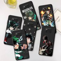 [ร้อน] เคสผิวด้านซิลิโคนอนิเมะ My Hero Academia สีดำที่ครอบสำหรับ Xiaomi Poco C40 M3 F4 F3 GT M4 5G X4 X3 Pro F1 X3 NFC F4 GT X4 Pro