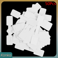 ✨ Konka 50/100pcs BLANK Price Tags สร้อยคอแหวนเครื่องประดับป้ายสติกเกอร์กระดาษ