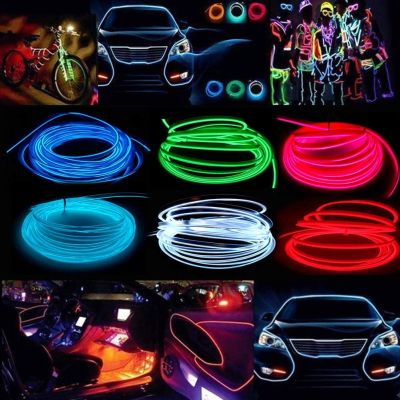 【CW】1M/2M/3M/5M Car Interior Lighting LED Strip Decoration Garland Wire RopeTube Line flexible Neon Light car products interior part