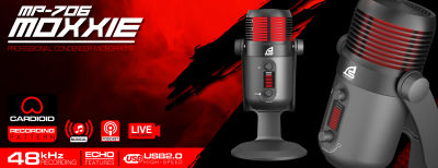ไมโครโฟน Signo Condenser Microphone MOXXIE MP-706 Black