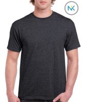 GILDAN รุ่น Ultra Cotton เสื้อยืด ไซส์ใหญ่ ทรงกว้าง ผ้าระบายอากาศ สีเทาเข้ม (Dark Heather 108C T-shirt) แบรนด์นำเข้าจากอเมริกา