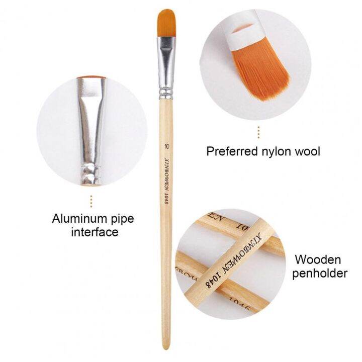 6pcs-painting-brush-practical-wide-applications-easy-cleaning-home-supply-drawing-brush-oil-paint-brush