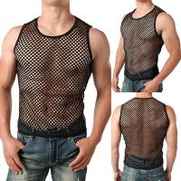 Leap Boy  Mens ตาข่ายกีฬา SHEER SLIM FIT กล้ามเนื้อ TEE ดูผ่านเสื้อยืด TOP Clubwear