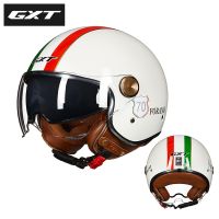 【LZ】❀☄  Novo gxt verão pedal capacete de moto lente dupla estilo retro capacete da motocicleta motocross capacete da motocicleta carro elétrico helme