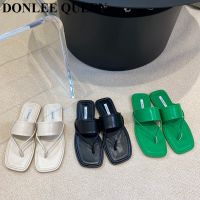 nd Women Slippers Summer Slide Open Toe Flat Casual Shoes Leisure Sandal Female Non-slip Beach Flip Flops Green Zapatos Mujer