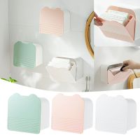 Toilet Wall Mounted Tissue Storage Box Self-adhesive Cosmetics Storage Box Sanitary Napkin Organizer Racks Bathroom Accessories Bathroom Counter Stora