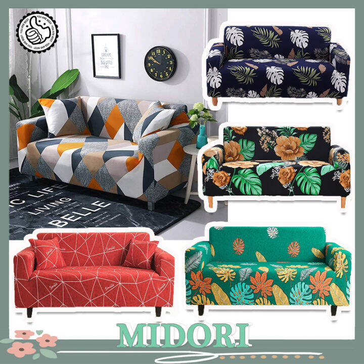 【MIDORI】Sofa Cover Set Of 3 Pcs Sofa Cover 3 Seater and 2 Single Set