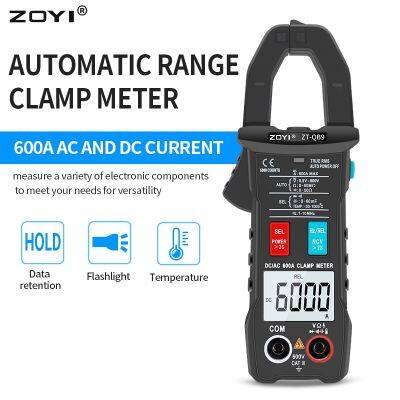 【LZ】ↂ  Zoyi ZT-QB9 digital medidor de braçadeira profissional 6000 contagens multímetro ac dc 600a ohm capacitância temp faixa auto voltímetro amperímetro