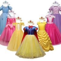 Princess Dress For Girls Snow White Cosplay Halloween Costume Kids Xmas Dress Children Birthday Party Fancy Disguise Dresses Up
