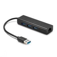 Usb 3.0กับ Rj45 Gigabit Lan Adapter 3ฮับ Usb พอร์ต3.0ตัวเชื่อมต่อ Extenderblack