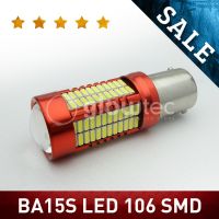 1ชิ้น Ba15s 106 Led แบบ Smd 1156 1157หลอดไฟ Led-106smd หลอดไฟสว่างพิเศษไฟหน้าไฟตัดหมอกชิป4014สีขาว Glowtec