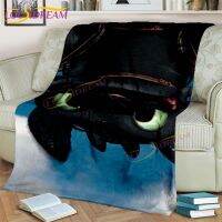 Toothless Blankets Night Fury Black Dragon Blankets Cartoon Printed Blanket Adult Quilts Livingroom Office Blankets Kids Blanket