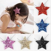 【CW】 Fashion Sythetic Leather Star Barrette Kid Children Hair Toddlers Hairpins Accessories