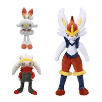 ✈ Pokémon Sword and Shield Scorbunny Evolution Raboot Cinderace Plush Toys Stuffed Doll Kawaii Rabbit Kids Christmas Gifts