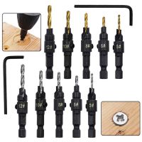 4/5pcs Countersink Drill Bit Carpentry Drill Set Drilling Pilot Holes For Screw Sizes 5 6 8 10 12 Drilling Woodworking Tools