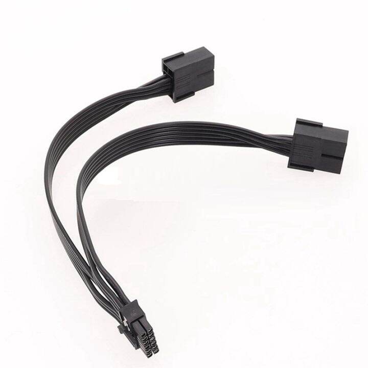 1pcs Dual Pcie 8 Pin Female To Mini 12 Pin Male Gpu Power Adapter Cable 